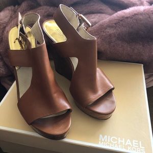 Michael Kors Josephine Leather Wedges